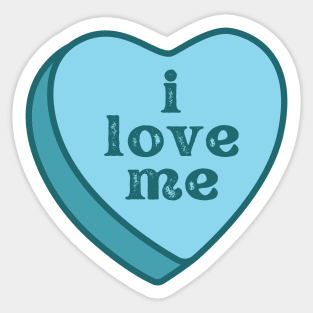 I Love Me - blue Sticker